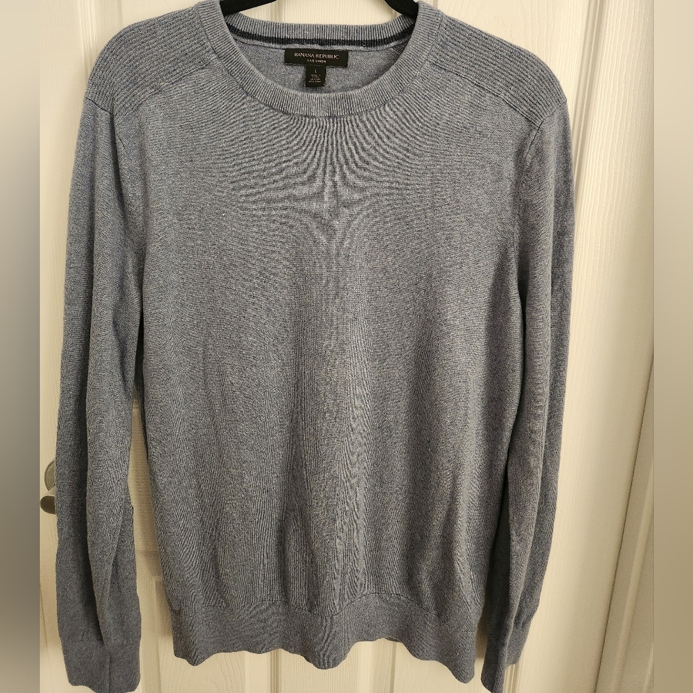 Blue Lightweight Crewneck Sweater